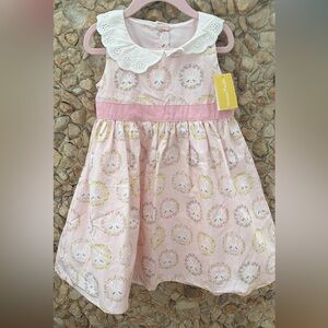 Gymboree Pink Bunny Print Formal Dress